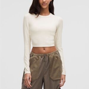 Lululemon Hold Tight Straight-Hem Cropped Long-Sleeve Shirt